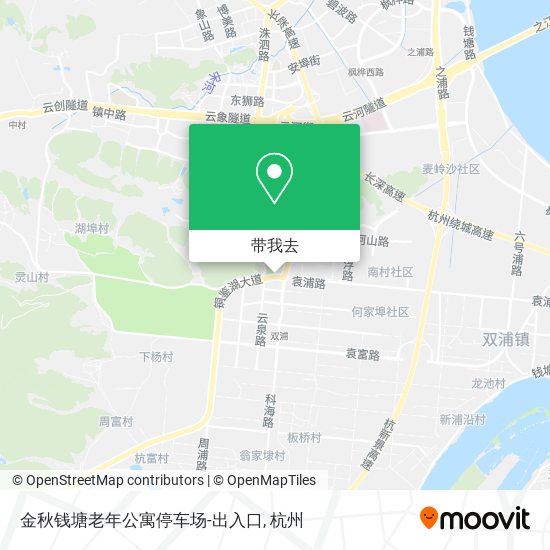 金秋钱塘老年公寓停车场-出入口地图
