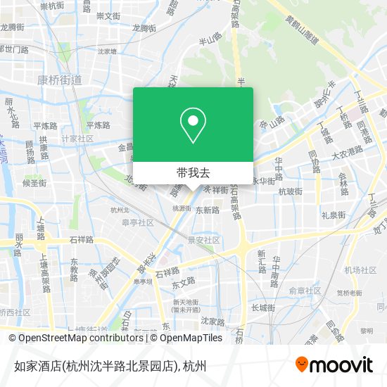如家酒店(杭州沈半路北景园店)地图