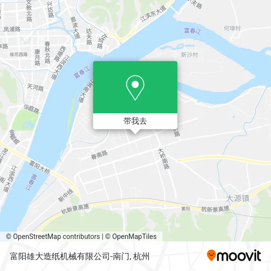 富阳雄大造纸机械有限公司-南门地图