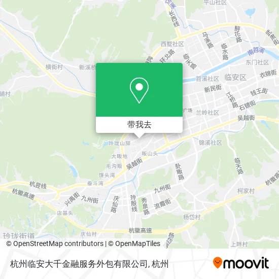 杭州临安大千金融服务外包有限公司地图