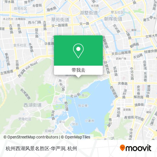 杭州西湖风景名胜区-华严洞地图
