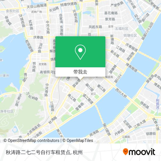 秋涛路二七二号自行车租赁点地图