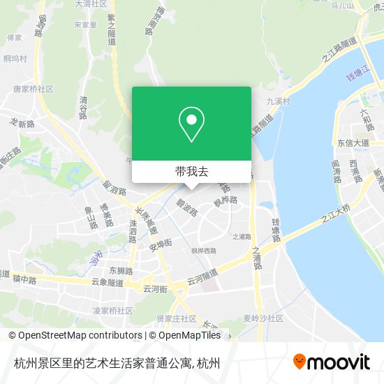 杭州景区里的艺术生活家普通公寓地图