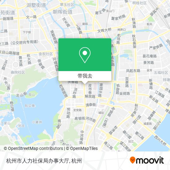 杭州市人力社保局办事大厅地图