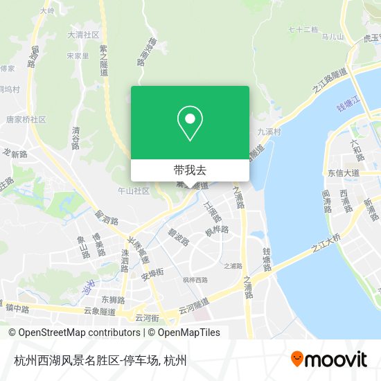 杭州西湖风景名胜区-停车场地图
