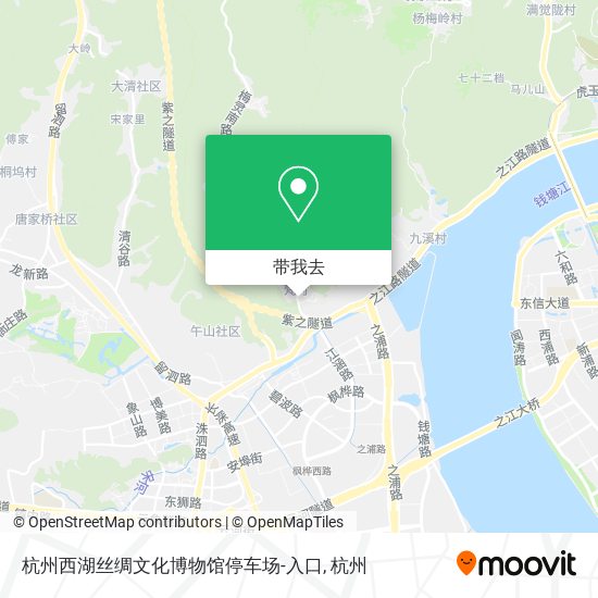 杭州西湖丝绸文化博物馆停车场-入口地图