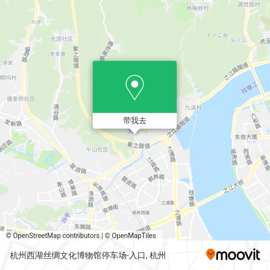 杭州西湖丝绸文化博物馆停车场-入口地图