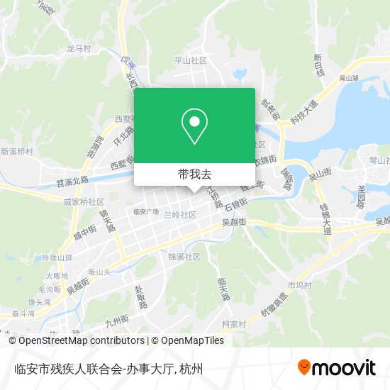 临安市残疾人联合会-办事大厅地图