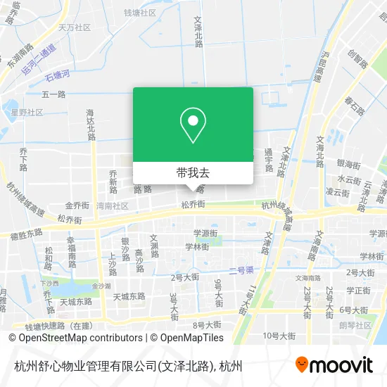 杭州舒心物业管理有限公司(文泽北路)地图