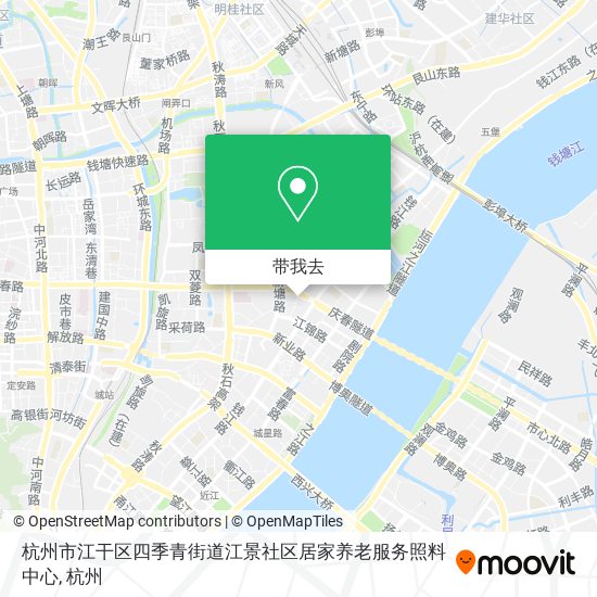 杭州市江干区四季青街道江景社区居家养老服务照料中心地图