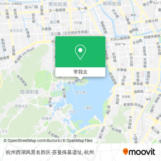 杭州西湖风景名胜区-苏曼殊墓遗址地图