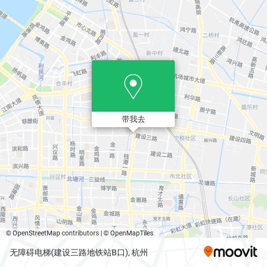无障碍电梯(建设三路地铁站B口)地图