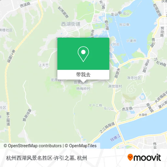 杭州西湖风景名胜区-许引之墓地图