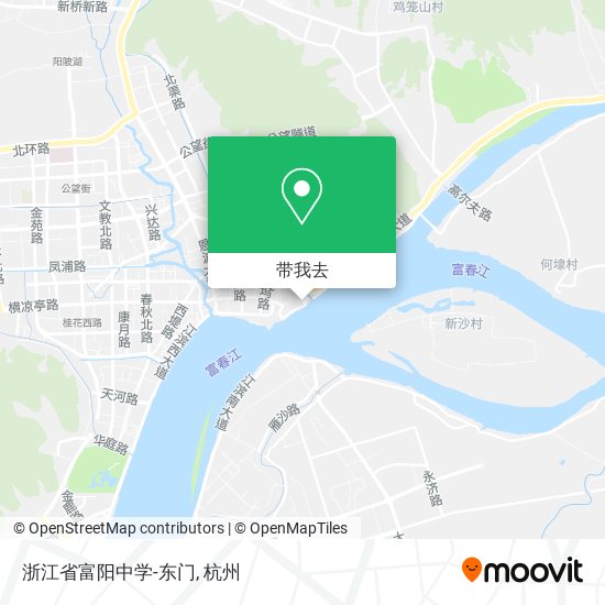 浙江省富阳中学-东门地图