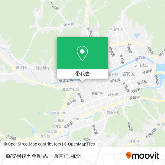 临安柯锐五金制品厂-西南门地图
