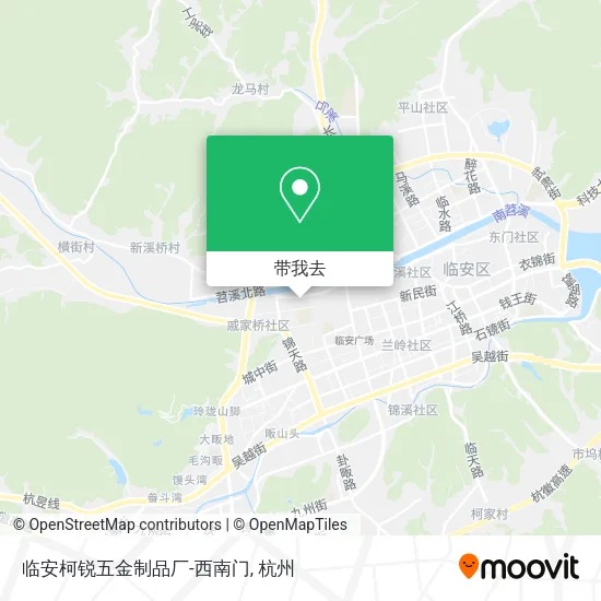 临安柯锐五金制品厂-西南门地图