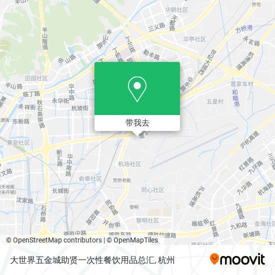 大世界五金城助贤一次性餐饮用品总汇地图