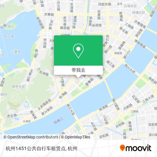 杭州1451公共自行车租赁点地图