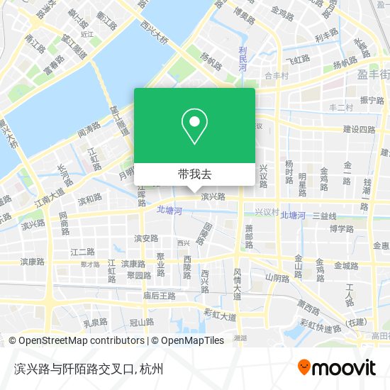 滨兴路与阡陌路交叉口地图