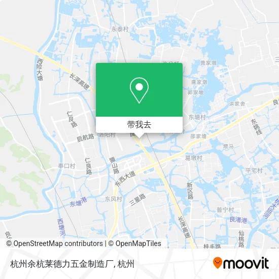 杭州余杭莱德力五金制造厂地图