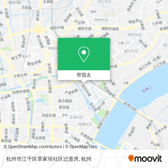 杭州市江干区章家坝社区过渡房地图