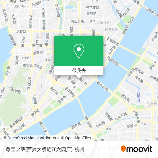 尊宝比萨(西兴大桥近江六园店)地图