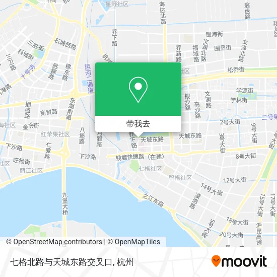 七格北路与天城东路交叉口地图