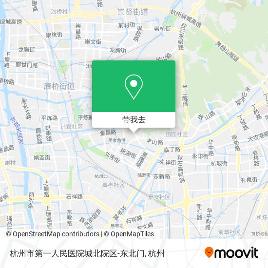 杭州市第一人民医院城北院区-东北门地图