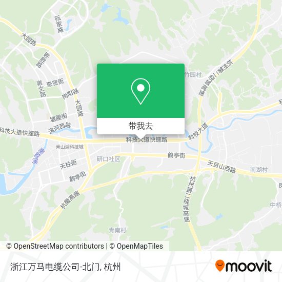 浙江万马电缆公司-北门地图