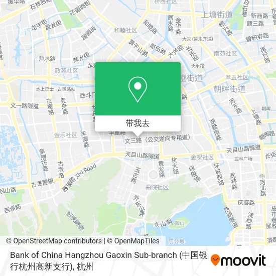 Bank of China Hangzhou Gaoxin Sub-branch (中国银行杭州高新支行)地图