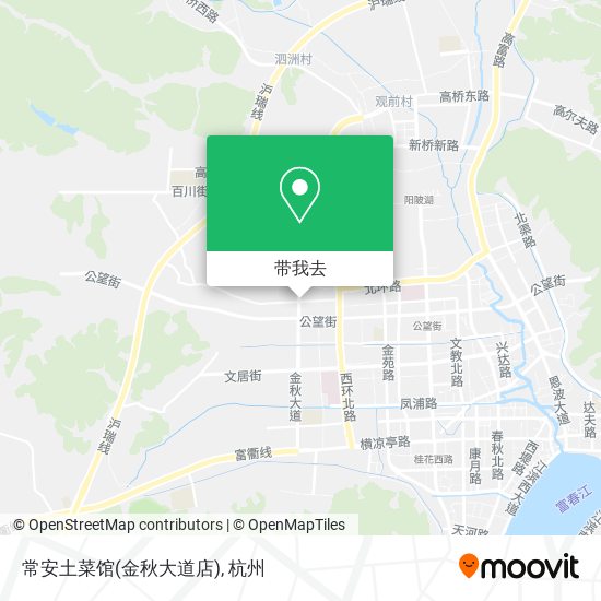 常安土菜馆(金秋大道店)地图