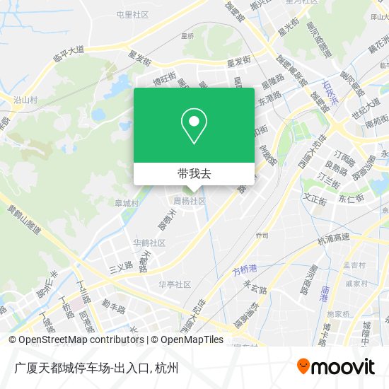 广厦天都城停车场-出入口地图