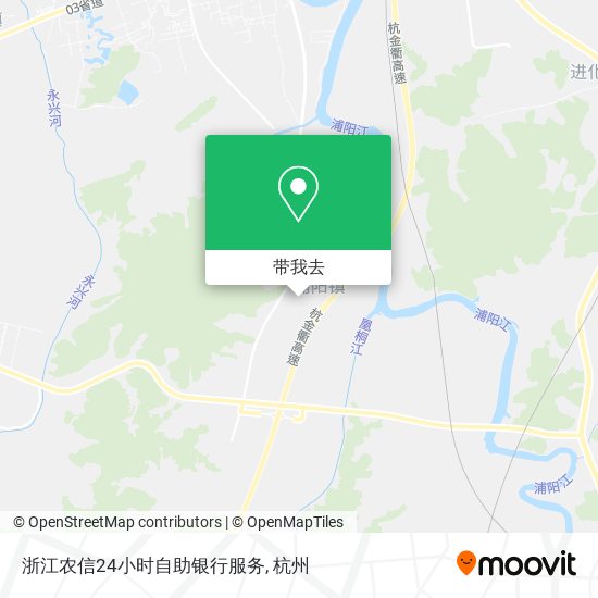 浙江农信24小时自助银行服务地图