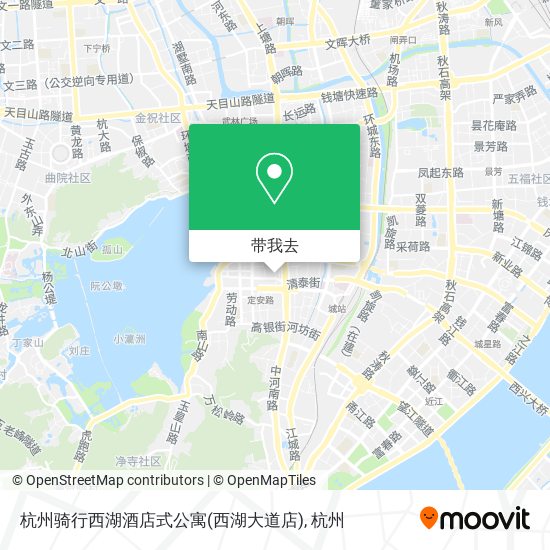 杭州骑行西湖酒店式公寓(西湖大道店)地图