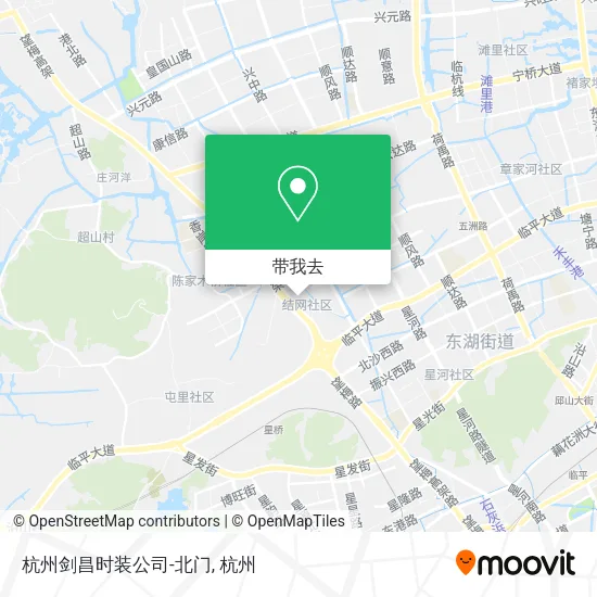 杭州剑昌时装公司-北门地图
