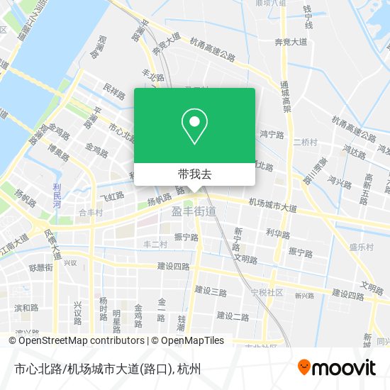市心北路/机场城市大道(路口)地图