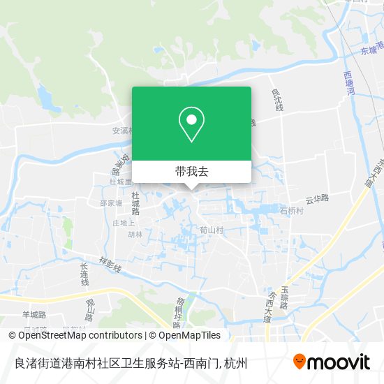 良渚街道港南村社区卫生服务站-西南门地图
