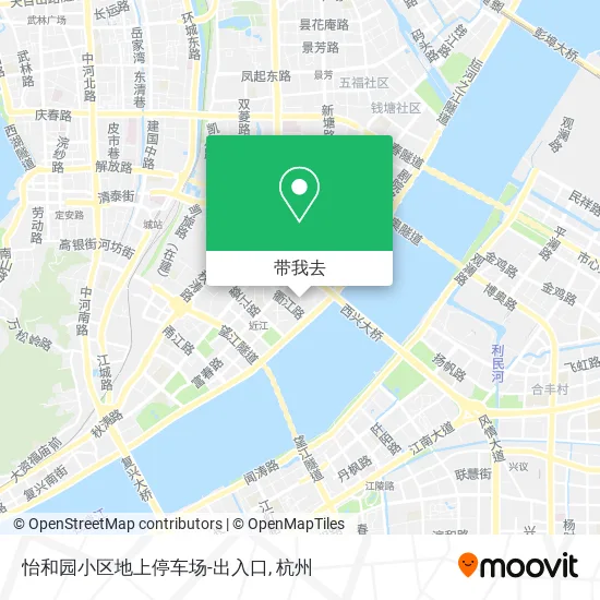 怡和园小区地上停车场-出入口地图