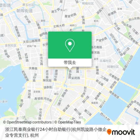 浙江民泰商业银行24小时自助银行(杭州凯旋路小微企业专营支行)地图
