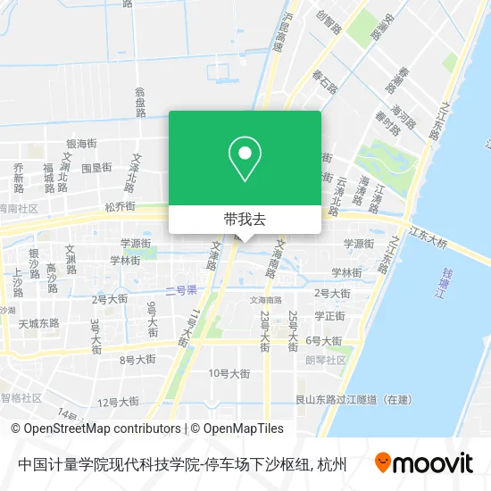 中国计量学院现代科技学院-停车场下沙枢纽地图
