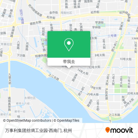万事利集团丝绸工业园-西南门地图