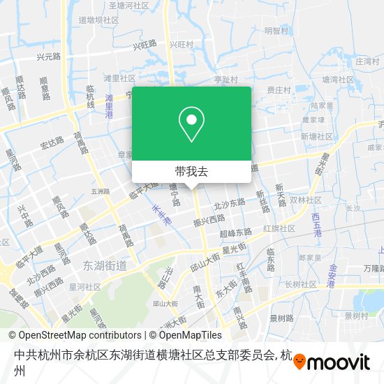 中共杭州市余杭区东湖街道横塘社区总支部委员会地图