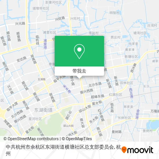 中共杭州市余杭区东湖街道横塘社区总支部委员会地图