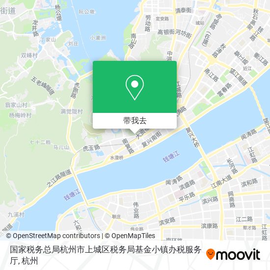 国家税务总局杭州市上城区税务局基金小镇办税服务厅地图