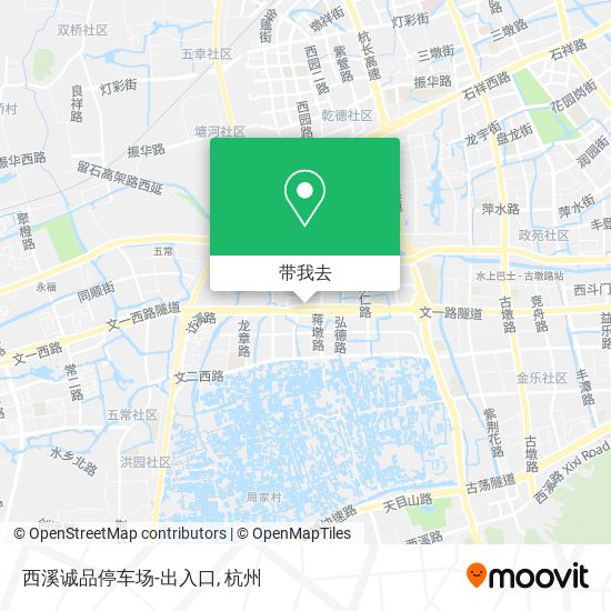 西溪诚品停车场-出入口地图