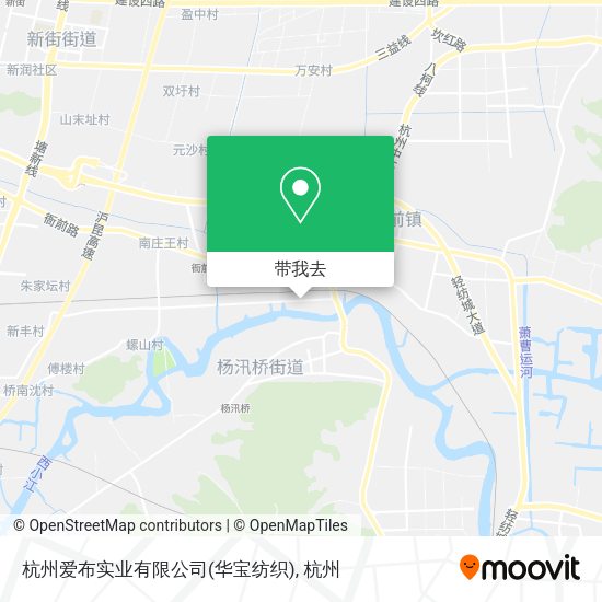 杭州爱布实业有限公司(华宝纺织)地图
