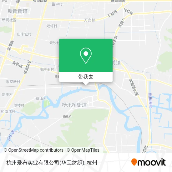 杭州爱布实业有限公司(华宝纺织)地图