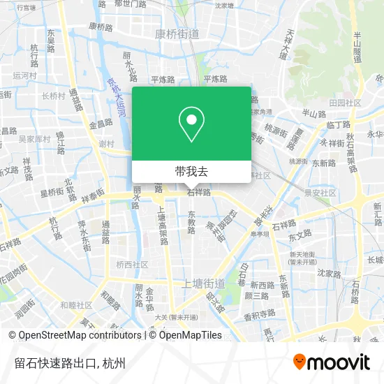 留石快速路出口地图
