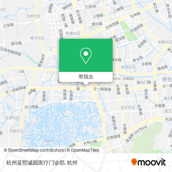 杭州蓝熙诚园医疗门诊部地图