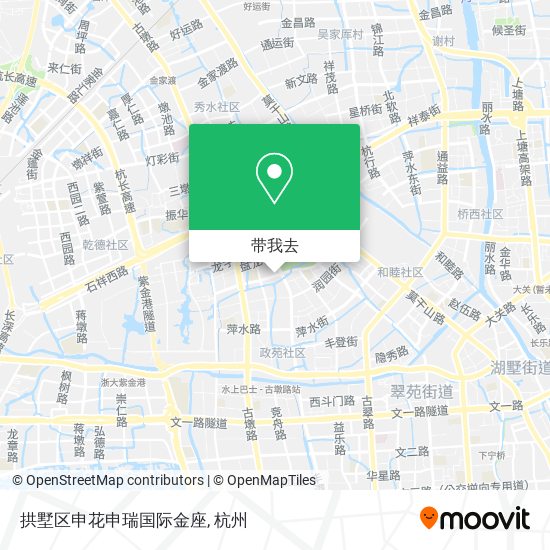 拱墅区申花申瑞国际金座地图